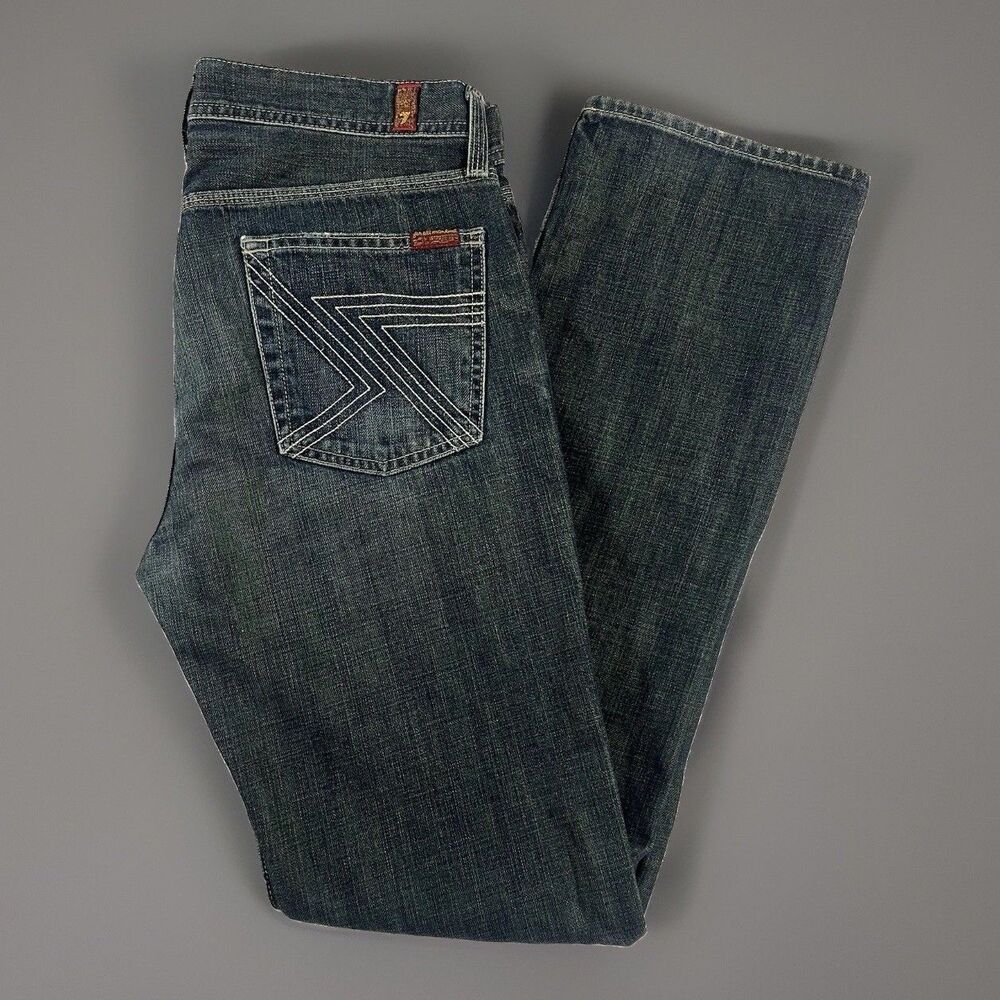 7 For All Mankind Men’s Vintage Y2K Flynt Boot Embroidered Stitch Pocket 33X33